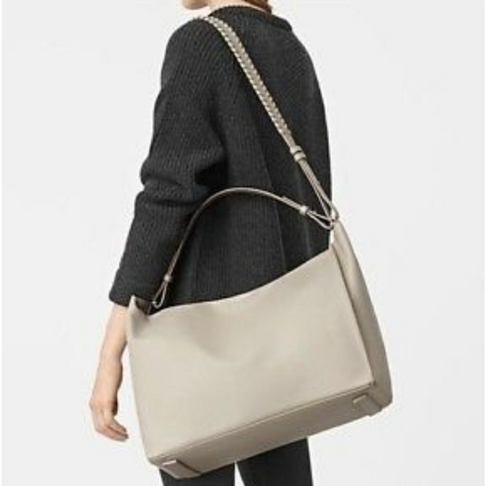 Allsaints Kita East West Tote Large Stone White